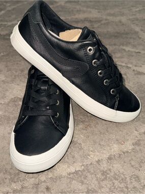 Sperry Sandy LTT Black Leather Sneakers 6.5 NIB